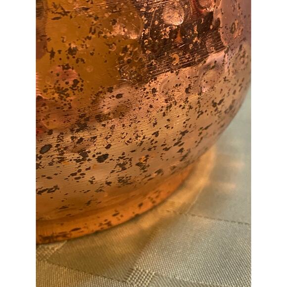 Hammered Copper Shiny Pitcher Vase BrassHandle Decorative Only. 6 inch tall VGUC - Picture 7 of 15